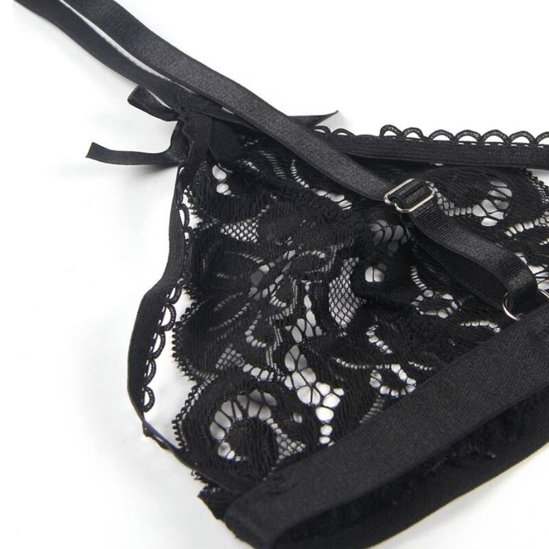 SUBBLIME - SET TRE PEZZI BRA+ REGGICALZE + PERIZOMA L/XL - SUBBLIME SETS | Lingerie Harness Boutique