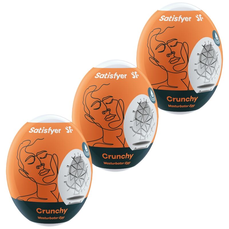 SATISFYER - 3 UOVA MASTURBATORI CRUNCHY - SATISFYER EGGS | Lingerie Harness Boutique