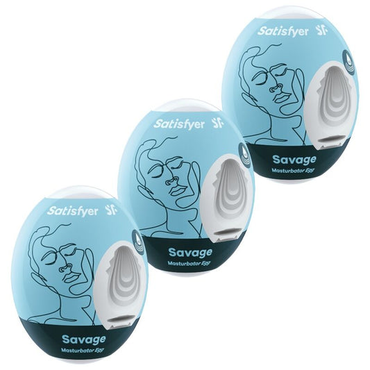 SATISFYER - 3 UOVA MASTURBATORI SAVAGE - SATISFYER EGGS | Lingerie Harness Boutique