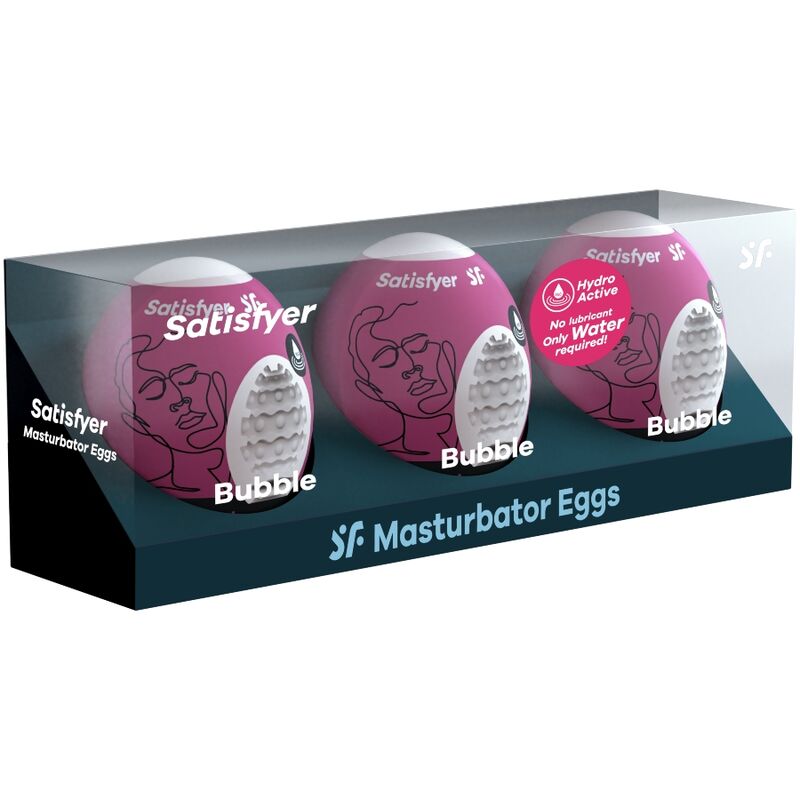 SATISFYER - 3 BUBBLE MASTURBATOR EGGS