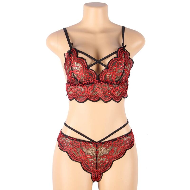 SUBBLIME - SET DUE PEZZI TOP IN PIZZO E MUTANDINE L/XL - SUBBLIME SETS | Lingerie Harness Boutique