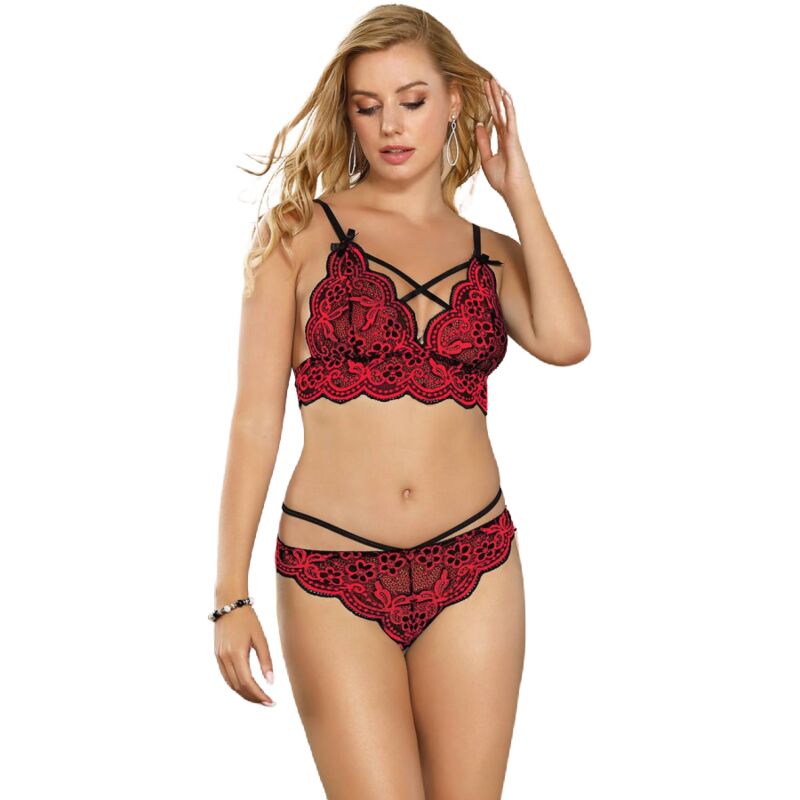 SUBBLIME - SET DUE PEZZI TOP IN PIZZO E MUTANDINE L/XL - SUBBLIME SETS | Lingerie Harness Boutique