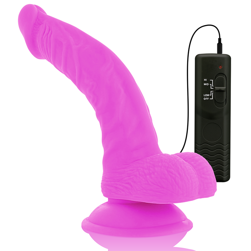 DIVERSIA - DILDO VIBRANTE FLESSIBILE VIOLA 21.5 CM -O- 4.5 CM - DIVERSIA | Lingerie Harness Boutique