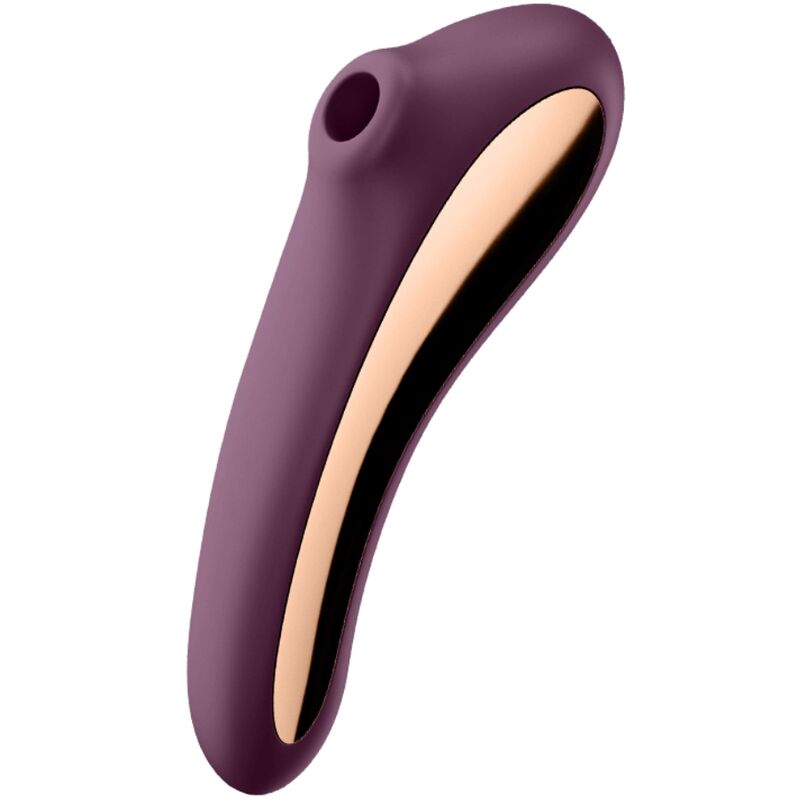 SATISFYER - VIBRATORE DUAL KISS AIR PULSE ROSSO VINO - SATISFYER AIR PULSE | Lingerie Harness Boutique