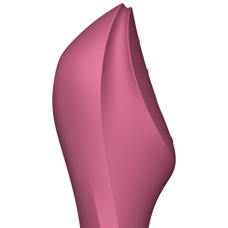 SATISFYER - VIBRATORE CURVY TRINITY 3 AIR PULSE ROSSO - SATISFYER AIR PULSE | Lingerie Harness Boutique