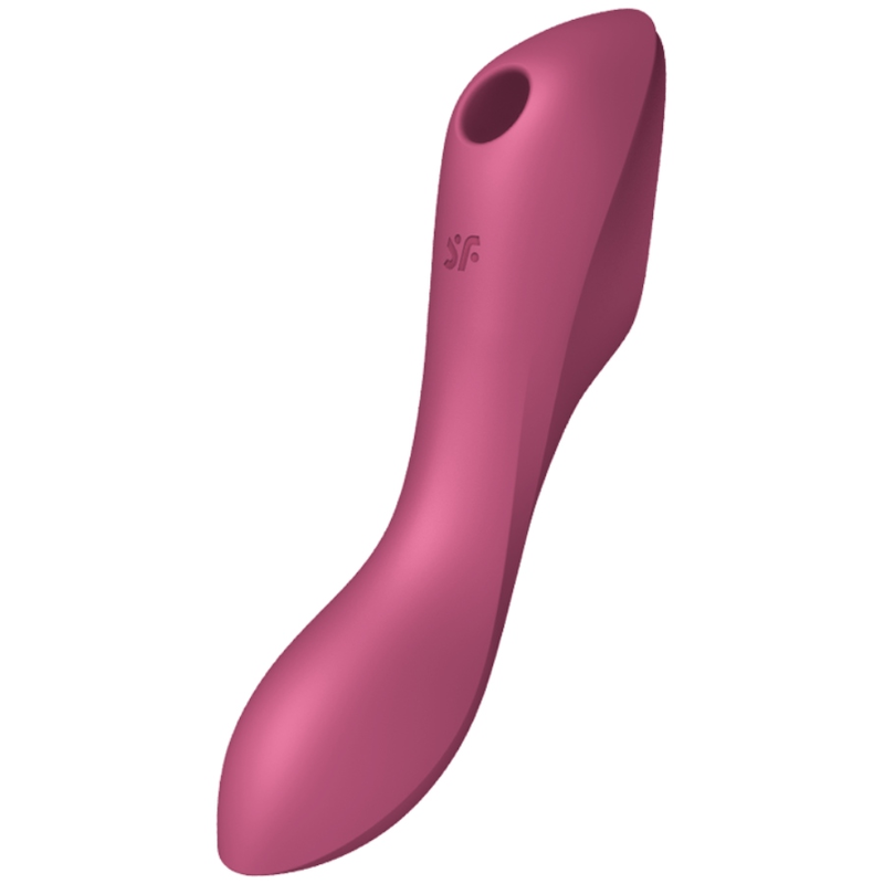 SATISFYER - VIBRATORE CURVY TRINITY 3 AIR PULSE ROSSO - SATISFYER AIR PULSE | Lingerie Harness Boutique