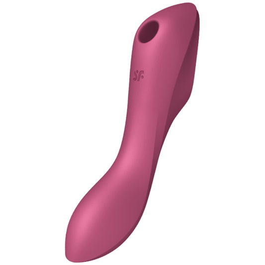 SATISFYER - VIBRATORE CURVY TRINITY 3 AIR PULSE ROSSO - SATISFYER AIR PULSE | Lingerie Harness Boutique