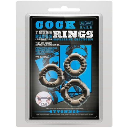 BAILE - COCK RINGS YVONNE SET OF 3 COCK RINGS