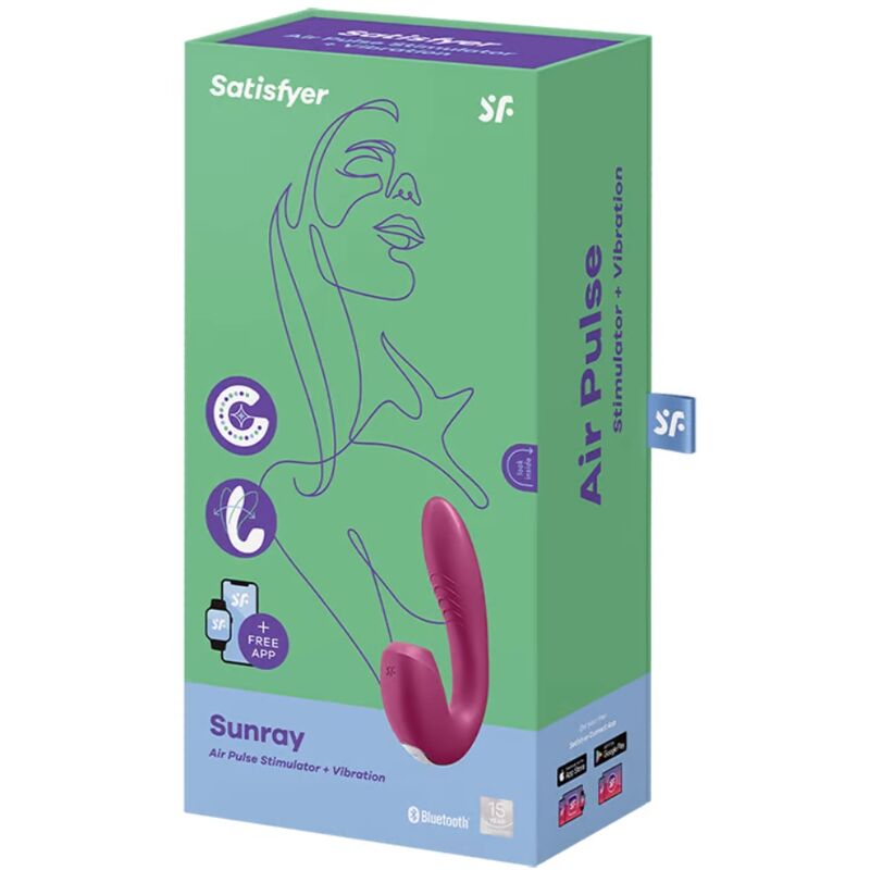 SATISFYER - SUNRAY RED STIMULATOR AND VIBRATOR APP