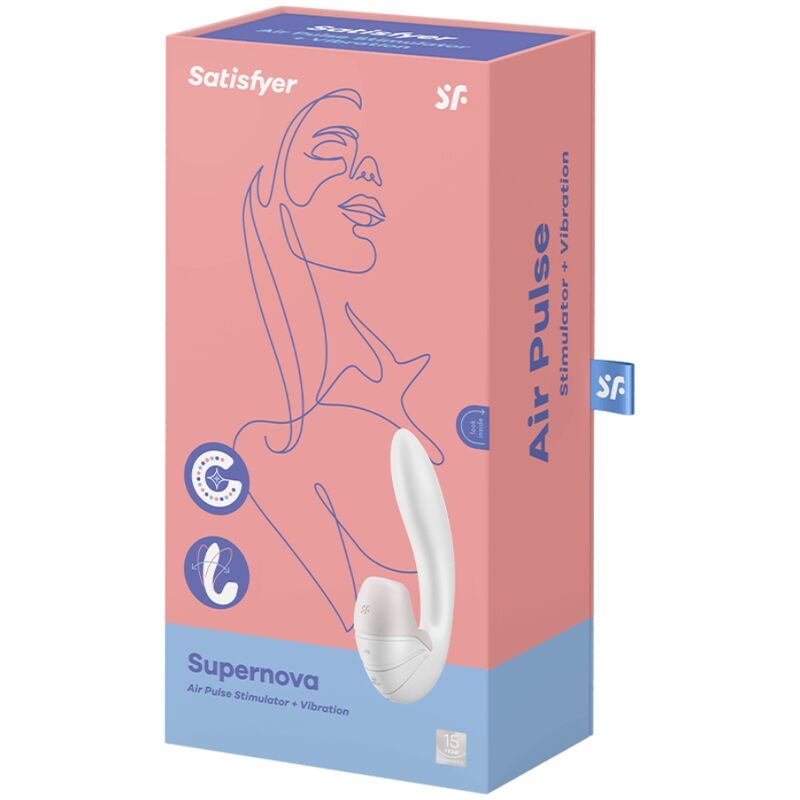 SATISFYER - STIMOLATOR E VIBRAZIONE SUPERNOVA ROSA - SATISFYER AIR PULSE | Lingerie Harness Boutique