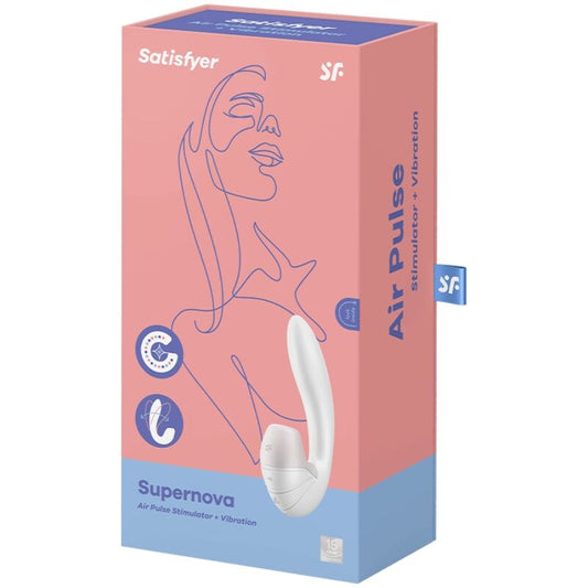 SATISFYER - STIMOLATOR E VIBRAZIONE SUPERNOVA ROSA - SATISFYER AIR PULSE | Lingerie Harness Boutique