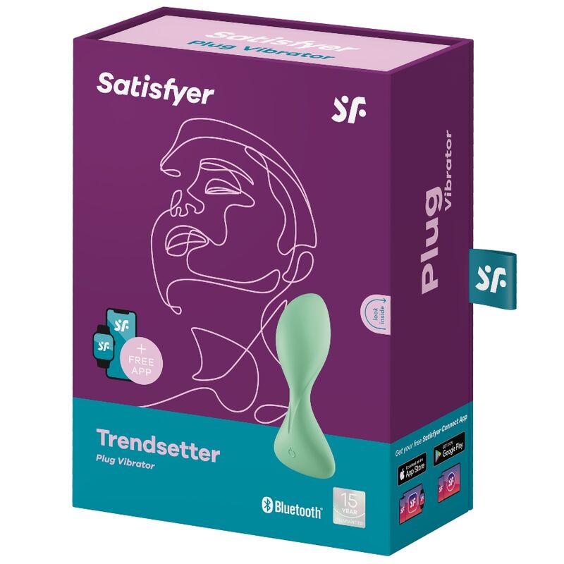 SATISFYER - APP TRENDSETTER SPINA VIBRANTE VERDE - SATISFYER CONNECT | Lingerie Harness Boutique