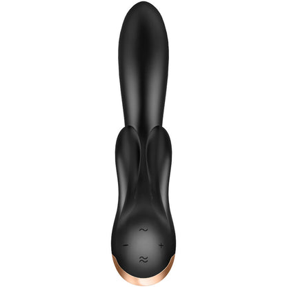 SATISFYER - APP VIBRATORE DOPPIO FLEX NERO - SATISFYER CONNECT | Lingerie Harness Boutique
