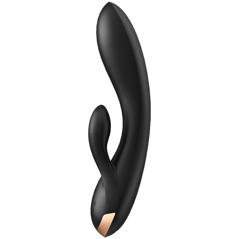 SATISFYER - APP VIBRATORE DOPPIO FLEX NERO - SATISFYER CONNECT | Lingerie Harness Boutique