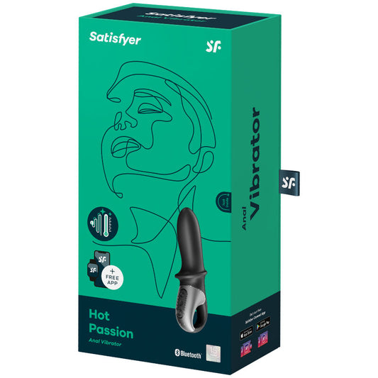 SATISFYER - APP VIBRATORE ANALE HOT PASSION NERO - SATISFYER CONNECT | Lingerie Harness Boutique