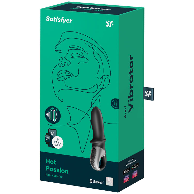 SATISFYER - APP VIBRATORE ANALE HOT PASSION NERO - SATISFYER CONNECT | Lingerie Harness Boutique