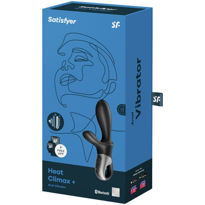 SATISFYER - HEAT CLIMAX+ APP VIBRATORE ANALE NERO - SATISFYER CONNECT | Lingerie Harness Boutique