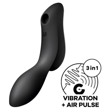 SATISFYER - VIBRATORE CURVY TRINITY 2 AIR PULSE VIOLA - SATISFYER AIR PULSE | Lingerie Harness Boutique