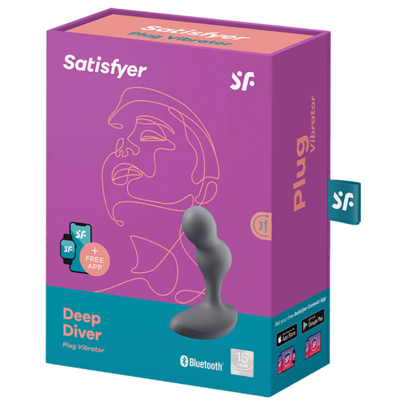 SATISFYER - APP PLUG VIBRANTE DEEP DIVER BLU - SATISFYER CONNECT | Lingerie Harness Boutique