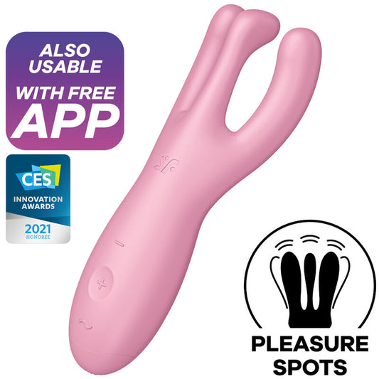 SATISFYER - APP THREESOME 4 PINK VIBRATOR