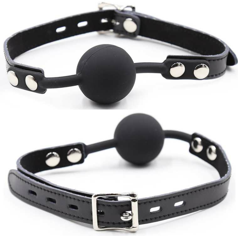 OHMAMA FETISH - BALL GAG IN SILICONE CON CINTURA IN PELLE (LUCCHETTO INCLUSO) - OHMAMA FETISH | Lingerie Harness Boutique