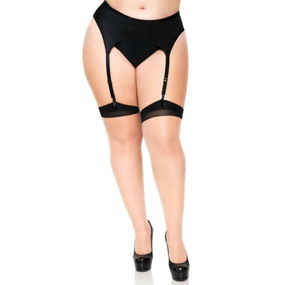 LEG AVENUE - COSTUME IN LYCRA 2 TONI CON CUCITURA POSTERIORE E TACCO CUBANO - LEG AVENUE HOSIERY | Lingerie Harness Boutique