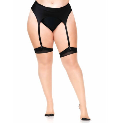 LEG AVENUE - COSTUME IN LYCRA 2 TONI CON CUCITURA POSTERIORE E TACCO CUBANO - LEG AVENUE HOSIERY | Lingerie Harness Boutique