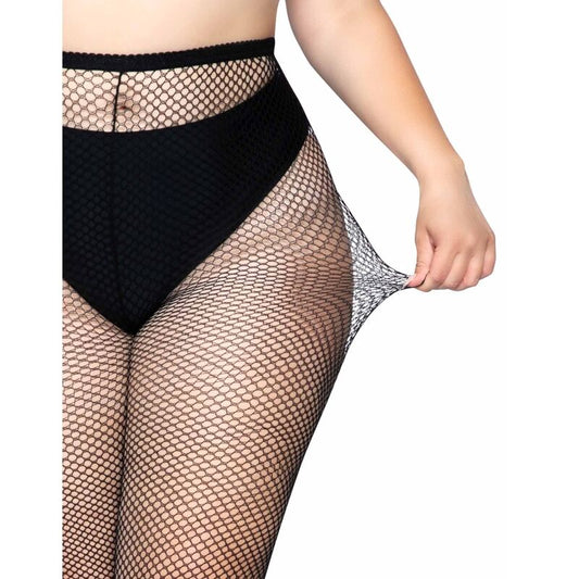 LEG AVENUE - COLLANT A RETE TAGLIA PLUS - LEG AVENUE HOSIERY | Lingerie Harness Boutique