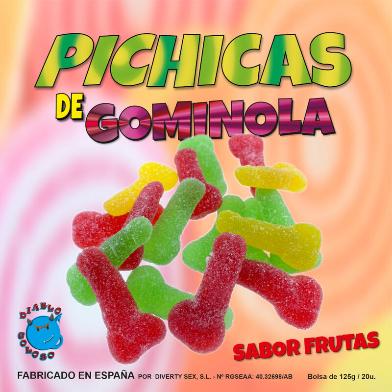 DIABLO GOLOSO - PICHITAS GUMMINOL ALLA FRUTTA CON ZUCCHERO - DIABLO GOLOSO | Lingerie Harness Boutique