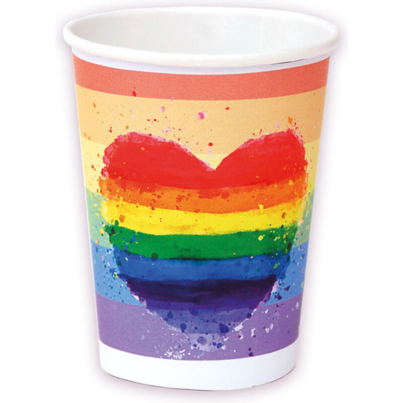 PRIDE - SET 8 BICCHIERI CON BANDIERA LGBT