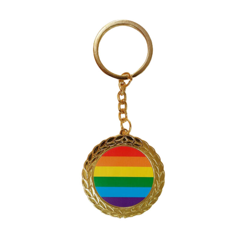 PRIDE - ROUND KEY RING WITH LGBT FLAG