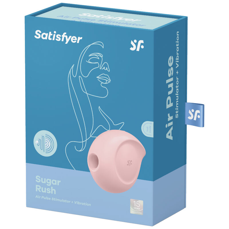 SATISFYER - STIMOLATORE E VIBRATORE A IMPULSI D'ARIA SUGAR RUSH BLU - SATISFYER AIR PULSE | Lingerie Harness Boutique