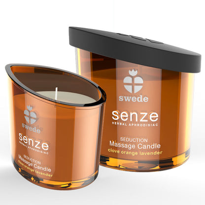 SWEDE - MASSAGE CANDLE SENZE SEDUCTION CLOVES, ORANGE, LAVENDER