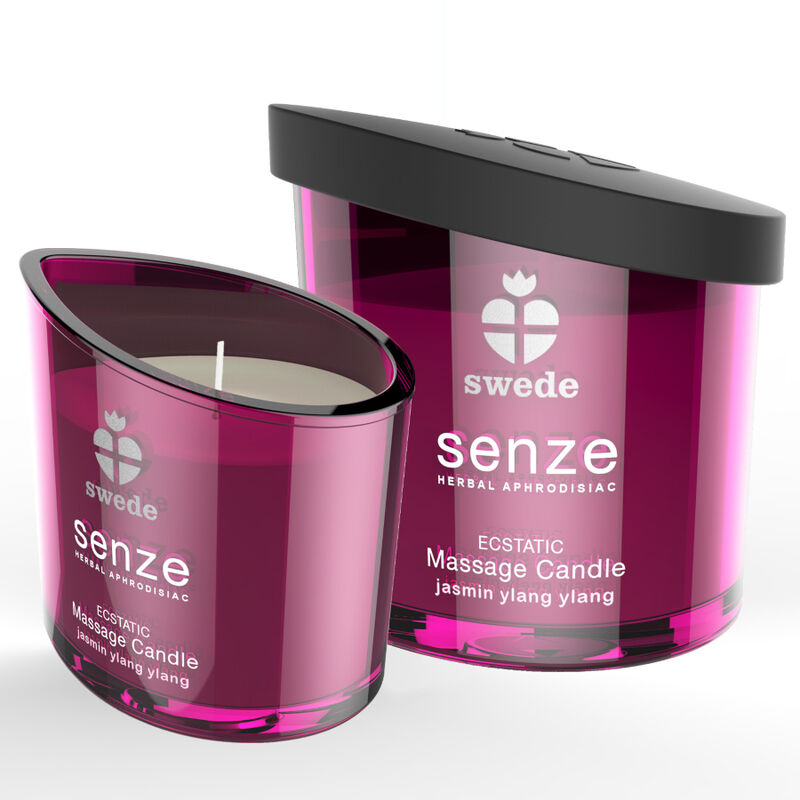 SWEDE - CANDELA DA MASSAGGIO ESTATICO SENZE - GELSOMINO, YLANG YLANG - SWEDE | Lingerie Harness Boutique