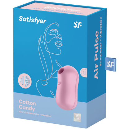 SATISFYER - STIMOLATORE E VIBRATORE D'ARIA PER ZUCCHERO DI COTONE ROSA - SATISFYER AIR PULSE | Lingerie Harness Boutique