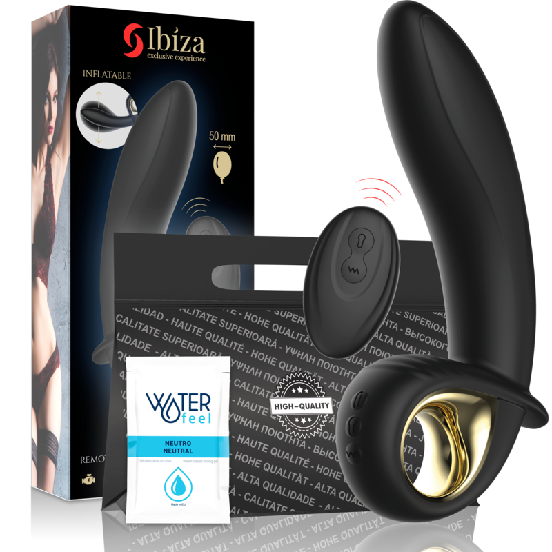 IBIZA - POWERFUL REMOTE CONTROL INFLATABLE ANAL/VAGINAL VIBRATOR