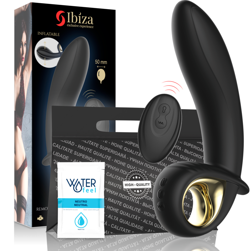 IBIZA - TELECOMANDO POTENTE VIBRATORE ANALE/VAGINALE GONFIABILE - IBIZA TECHNOLOGY | Lingerie Harness Boutique