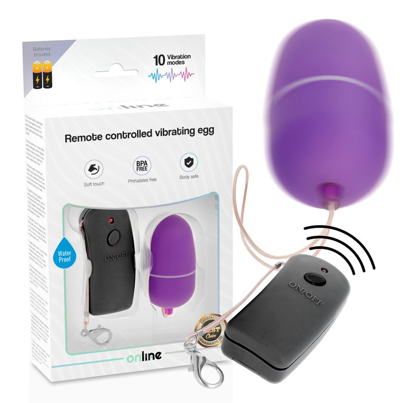 ONLINE - UOVO VIBRANTE CON TELECOMANDO LILLA - ONLINE | Lingerie Harness Boutique
