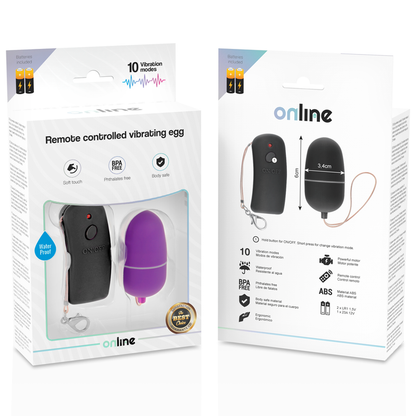 ONLINE - UOVO VIBRANTE CON TELECOMANDO LILLA - ONLINE | Lingerie Harness Boutique