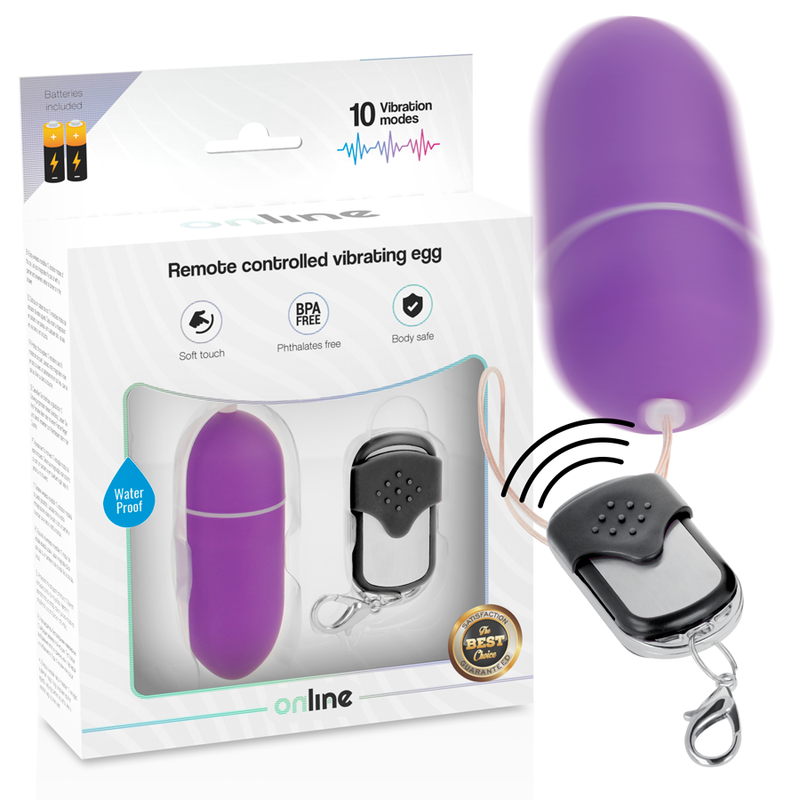 ONLINE - TELECOMANDO UOVO VIBRANTE L LILLA - ONLINE | Lingerie Harness Boutique