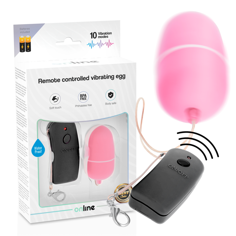 ONLINE - UOVO VIBRANTE CON TELECOMANDO ROSA - ONLINE | Lingerie Harness Boutique
