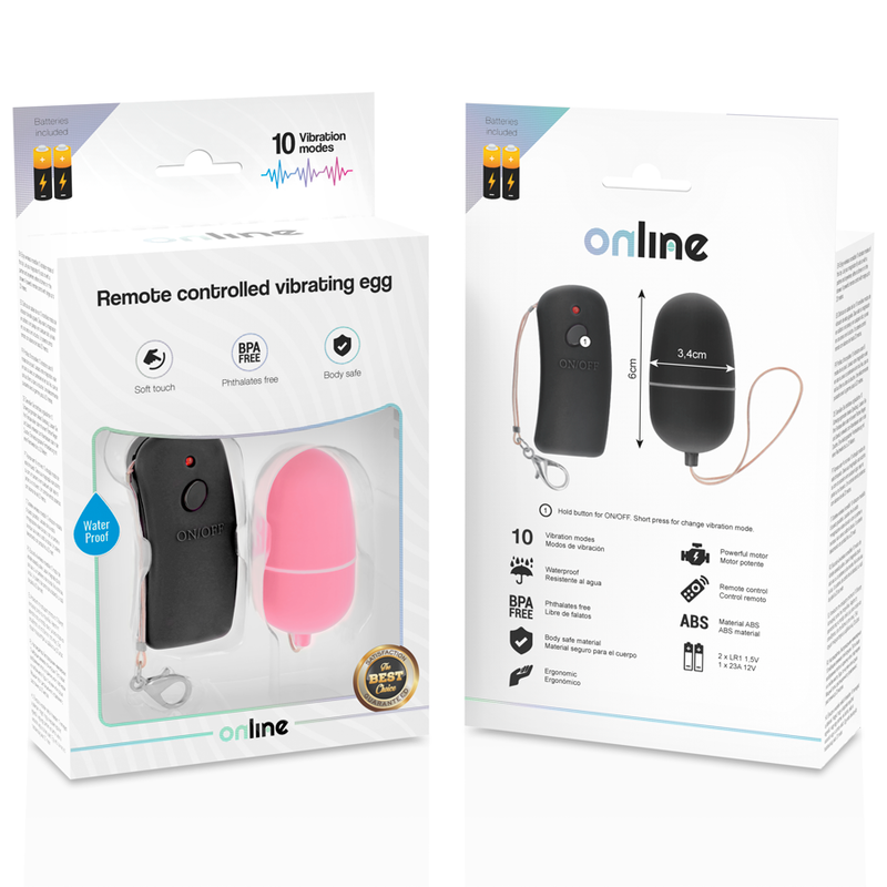 ONLINE - UOVO VIBRANTE CON TELECOMANDO ROSA - ONLINE | Lingerie Harness Boutique