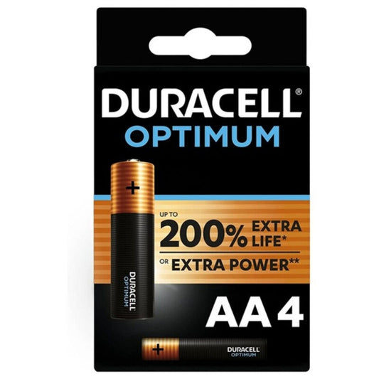 DURACELL - OPTIMUM 200 BATTERIA ALCALINA AA LR6 4 UNIT - DURACELL | Lingerie Harness Boutique