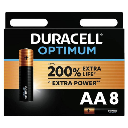 DURACELL - OPTIMUM 200 BATTERIA ALCALINA AA LR6 8 UNIT - DURACELL | Lingerie Harness Boutique