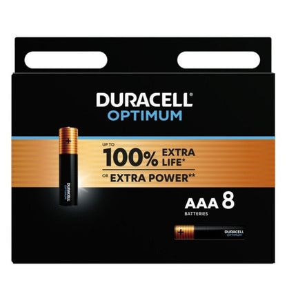 DURACELL - BATTERIA ALCALINA OPTIMUM AAA LR03 8 UNIT - DURACELL | Lingerie Harness Boutique