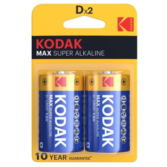 KODAK - BATTERIA ALCALINE MAX D LR20 2 UNITÀ - KODAK | Lingerie Harness Boutique