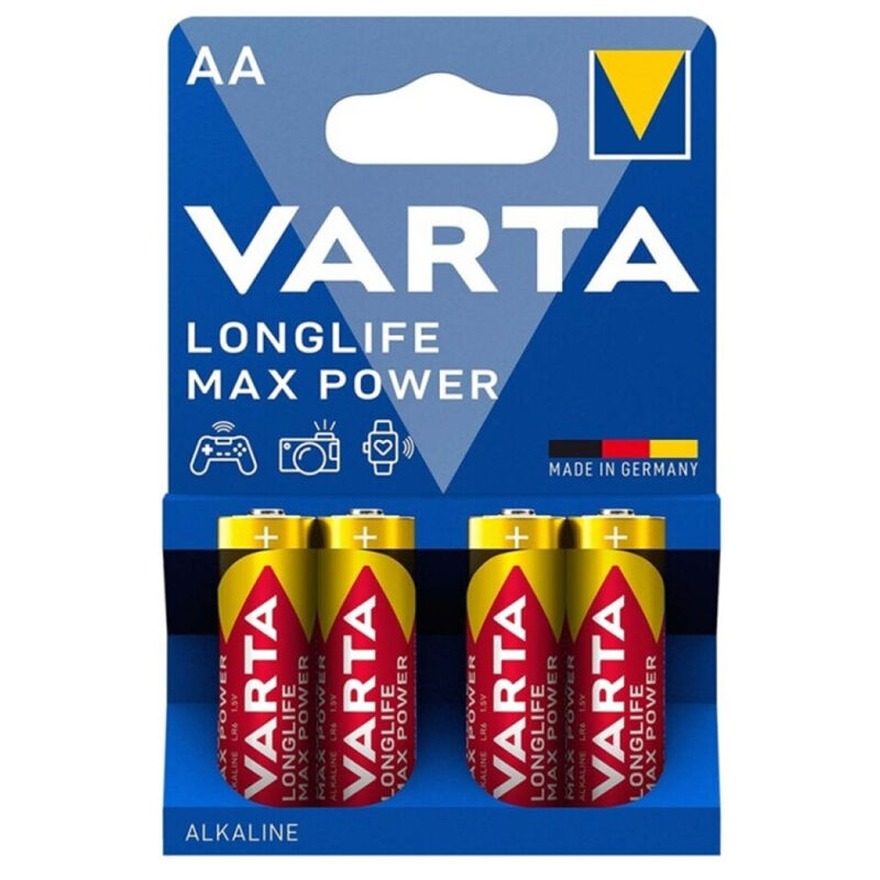 VARTA - BATTERIA ALCALINE MAX POWER AA LR6 4 UNITÀ - VARTA | Lingerie Harness Boutique