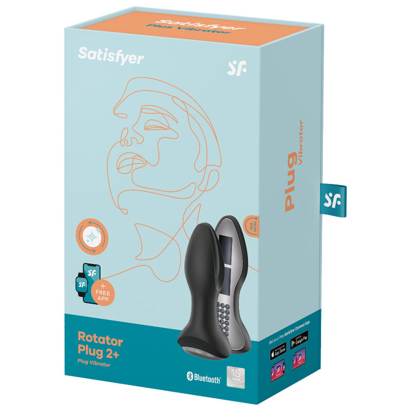 SATISFYER - ROTATOR PLUG 2+ APP VIBRANTE PLUG ROSSO - SATISFYER CONNECT | Lingerie Harness Boutique