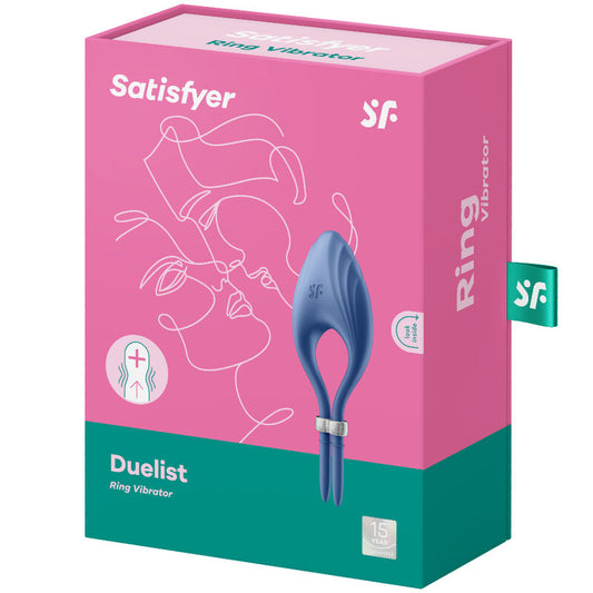 SATISFYER - ANELLO VIBRATORE DUELIST GRIGIO - SATISFYER RING | Lingerie Harness Boutique