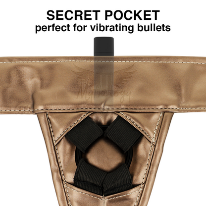 MYTHOLOGY - PETTORINA FANTASY - PETTORINA IN BRONZO S/M - MYTHOLOGY FANTASY HARNESS | Lingerie Harness Boutique